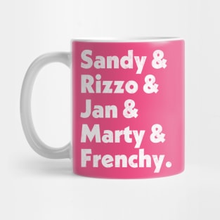 Grease Pink Ladies Names List Mug